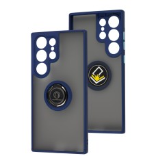Чохол для Samsung Galaxy S23 Ultra (S918) LikGus Edging Ring синій