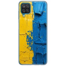 Чохол для Samsung Galaxy A12 / M12 MixCase патріотичні жовто-блакитна фарба