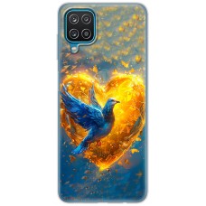 Чохол для Samsung Galaxy A12 / M12 MixCase патріотичні серце та голуб