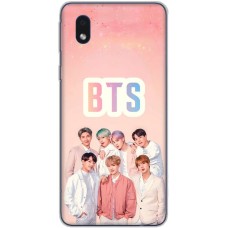 Чохол для Samsung Galaxy A01 Core (A013) MixCase BTS на рожевому
