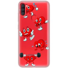 Чохол для Samsung Galaxy A11 / M11 MixCase день закоханих смайлик серце