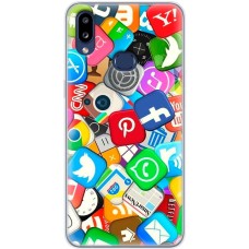 Чохол для Samsung Galaxy A10s (A107) MixCase логотип лого соц.мережі