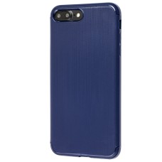 Чохол для iPhone 7 Plus / 8 Plus імітація металу синій