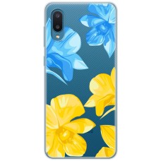 Чохол для Samsung Galaxy A02 (A022) MixCase патріотичні синьо-жовті квіти