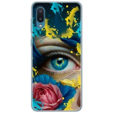 Чохол для Samsung Galaxy A02 (A022) MixCase патріотичні Синє жіноче око