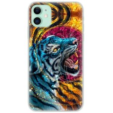 Чохол для iPhone 11 MixCase звірі білий тигр у квітах