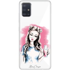 Чохол для Samsung Galaxy A51 (A515) Mixcase дівчина в окулярах