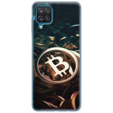 Чохол для Samsung Galaxy A12 / M12 MixCase гроші биткоин темний