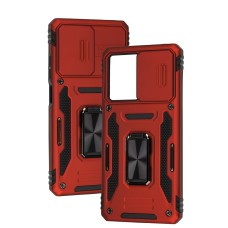 Чохол для Xiaomi Poco X5 Pro Camshield Army Ring червоний