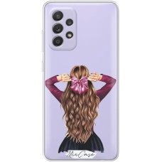 Чохол для Samsung Galaxy A52 Mixcase дівчина з бантом
