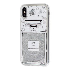 Чохол для iPhone X / Xs блискітки вода парфум