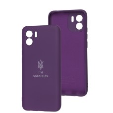 Чохол для Xiaomi Redmi A1 / A2 Silicone Full Тризуб фіолетовий / purple