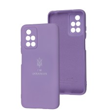 Чохол для Xiaomi Redmi 10 Silicone Full Тризуб лавандовий