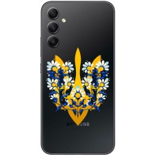 Чохол для Samsung Galaxy A14 MixCase патріотичні тризуб в квітах