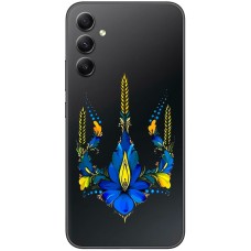 Чохол для Samsung Galaxy A14 MixCase патріотичні тризуб з квітів
