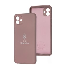 Чохол для Samsung Galaxy A04 (A045) Full Premium Тризуб рожевий / pink sand
