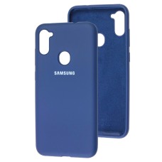 Чохол для Samsung Galaxy A11/M11 Silicone Full синій/navy blue