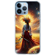 Чохол для iPhone 13 Pro Max MixCase патріотичні жінка у вишиванці