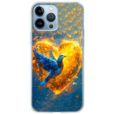 Чохол для iPhone 13 Pro Max MixCase патріотичні серце та голуб
