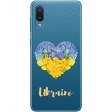 Чохол для Samsung Galaxy A02 (A022) MixCase патріотичні військовий серце з квітами