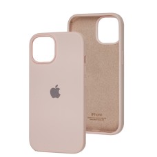 Чохол для iPhone 15 Square Full silicone chalk pink