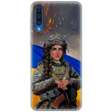 Чохол для Samsung Galaxy A30S (A307) / A50 (A505) MixCase патріотичні дівчина воїн