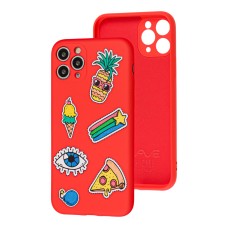 Чохол для iPhone 11 Pro Wave Fancy color style pineapple/red