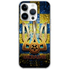 Чохол для iPhone 15 Pro MixCase патріотичні позолочений тризуб