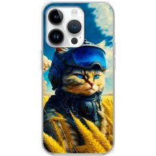 Чохол для iPhone 15 Pro MixCase патріотичні військовий котик