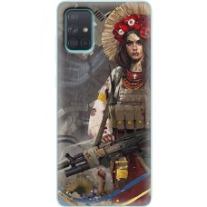 Чохол для Samsung Galaxy A71 (A715) MixCase патріотичні дівчина воїн
