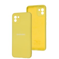 Чохол для Samsung Galaxy A03 (A035) Full camera лимонний