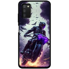 Чохол для Samsung Galaxy A03s (A037) MixCase машини неон мото
