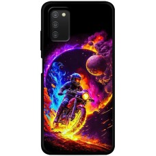 Чохол для Samsung Galaxy A03s (A037) MixCase машини неон мото у космосі