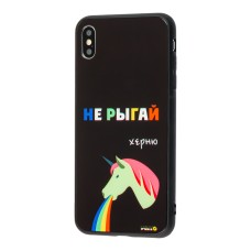 Чохол для iPhone Xs Max Puzzo glass не ригай