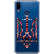 Чохол для Samsung Galaxy A10s (A107) MixCase патріотичні тризуб з червоно-чорни