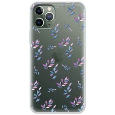 Чохол для iPhone 11 Pro Max Mixcase квіти патерн гілки з градієнтом