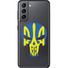 Чохол для Samsung Galaxy S21 (G991) MixCase патріотичні жовто-блакитний череп