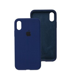 Чохол для iPhone X / Xs Silicone Full deep navy