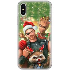Чохол для iPhone X / Xs MixCase Новий рік новорічний Марвел