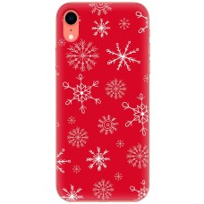 Чохол для iPhone Xr MixCase Новий рік паттерн сніжинки