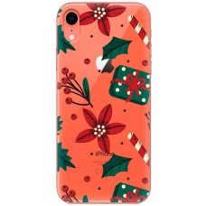 Чохол для iPhone Xr MixCase Новий рік патерн омела