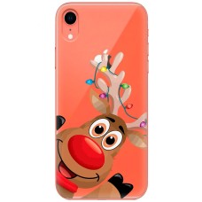 Чохол для iPhone Xr MixCase Новий рік олень у гірлянді