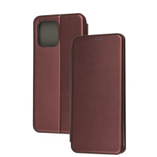 Чохол книжка Premium для Xiaomi Redmi 12 бордовий