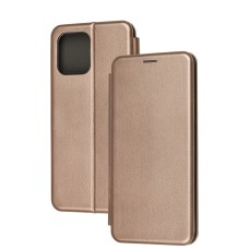 Чохол книжка Premium для Xiaomi Redmi 12 рожево-золотистий