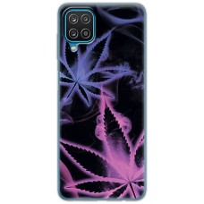 Чохол для Samsung Galaxy A12 / M12 MixCase трава листя на чорному