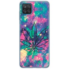 Чохол для Samsung Galaxy A12 / M12 MixCase трава лист на кольоровому