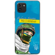 Чохол для Samsung Galaxy A03 (A035) Mixcase патріотичний дівчина Українка