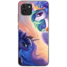 Чохол для Samsung Galaxy A03 (A035) Mixcase мультфільм єдиноріг кохання