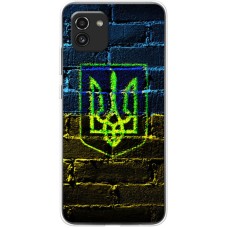 Чохол для Samsung Galaxy A03 (A035) Mixcase патріотичний Герб на стіні
