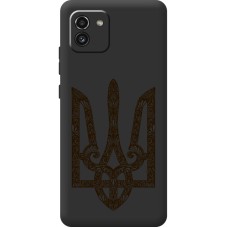 Чохол для Samsung Galaxy A03 (A035) Mixcase патріотичні Герб на чорному